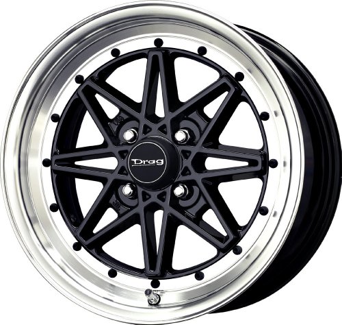Drag DR-20 Gloss Black Machined Lip - 15 x 7 Inch Wheel