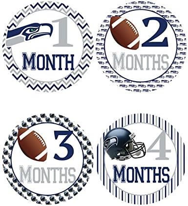 Seattle Seahawks Baby Milestone Stickers - Football Baby Belly Stickers