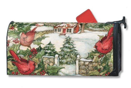 Click To Winter Cottage Mailbox Cover Details... Winter Cottage Mailbox Cover