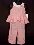 Rare Editions Infant Baby/Toddler Girls New Pink Eyelet Capri Set