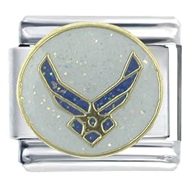 Air Force Symbol Flag Italian Charm Bracelet Link: Pugster: Jewelry