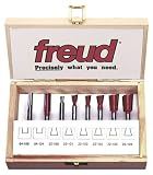 Freud 96-100 8-Piece Dovetail Incra Jig Bit Set with 1/4-Inch Shanks