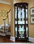 Pulaski Chocolate Cherry Corner Curio Cabinet