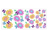 Flower & Butterfly Garden Wall Decor Stickers Appliques