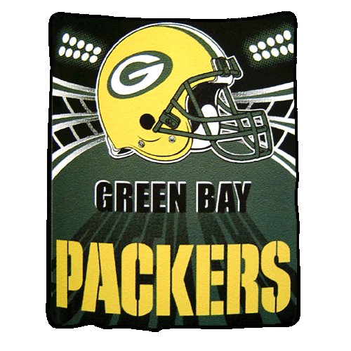 Green Bay Packers Light Weight Fleece NFL Blanket (Shadow Series) (50x60)