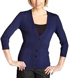 Kenneth Cole Women's 3/4 Sleeve Variegated Rib Cardigan