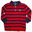 Polo by Ralph Lauren Polo Shirt Red/Blue Striped Size 12 Months