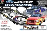 Life Like Cyclone Canyon Ford Versus Chevy Truck Electric Race Set