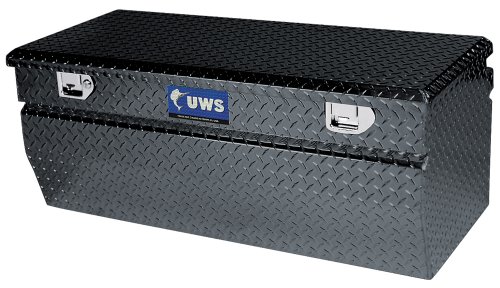 UWS TBC-60-W-BLK Black Wedge Chest Aluminum Box with Beveled Insulated Lid