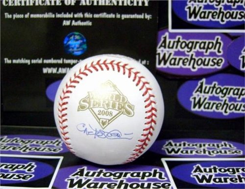 Carlos Pena Autographed/Hand Signed 2008 World Series Baseball (Tampa Bay Rays)