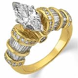 14Kt Yellow Gold Engagement Ring, Semi-Mount (Center stone is not included)