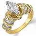 14Kt Yellow Gold Engagement Ring, Semi-Mount (Center stone is not included)