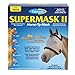 Farnam Supermask II Shimmer Weave Horse Fly Mask, Horse size, Silver Mesh with Black Trim