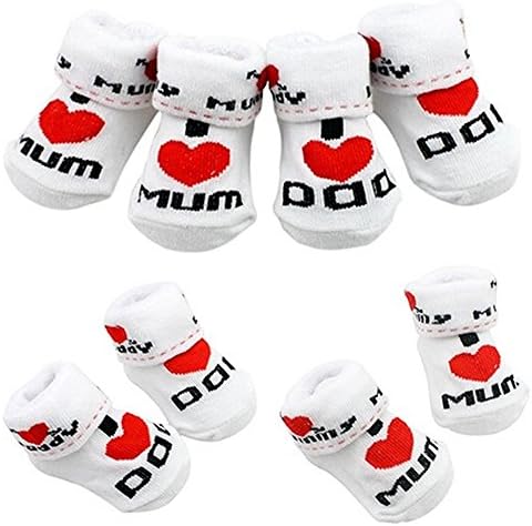 Skypiers - Newborn Socks: I Love Mum & Love Dad (Combo Set)