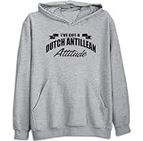 Sweatshirt Heather Gray  Attitude Dutch Antillean  Netherlands Antilles Country