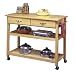 Home Styles 5216-95 Wood Top Kitchen Cart, Natural