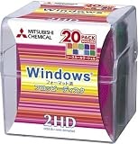 三菱化学メディア 3.5インチFD 2HD DOS/Vフォーマット 20枚カラー Pケース入り 2HDV20SML