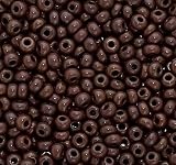 Czech Seed Beads 6/0 Dark Brown Opaque (1 Ounce)