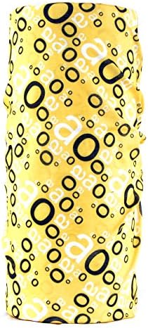 LOOGU Multifunction Seamless Style Bandanna Headwear Scarf Wrap Cool Neck Gaiters. Perfect for Running & Hiking, Biking & Riding, Skiing & Snowboarding, Hunting, Working Out & Yoga for Women and Men (Yellow Letter)