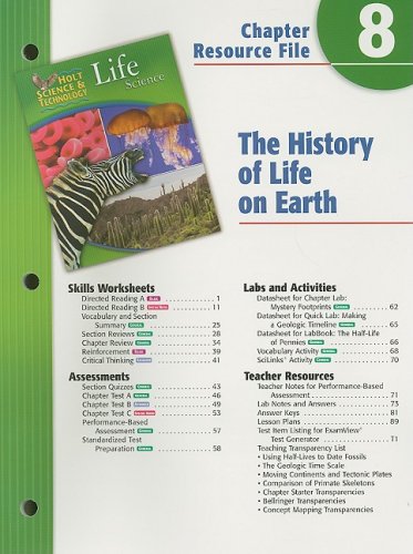 Holt Science & Technology Life Science Chapter 8 Resource File: The History of Life on Earth