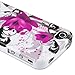 Insten TPU Rubber Skin Case Compatible with Apple iPhone 4/4S - Retail Packaging - White/Purple Flower