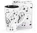 Jazz It up Tall Ceramic Mug Musical Notes Holds 16 Oz