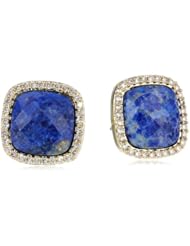 Marcia Moran "Midnight" Small Square Stud Earrings