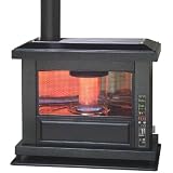 TOYOTOMI トヨトミ 煙突式石油ストーブ (木造17畳/コンクリート23畳) ブラック HR-K65B(B) アンティークストーブ