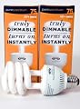 PureSpectrum 20W Fully Dimmable Spiral CFL (2 PACK) 2700K 6000 hours (75 Watt Incandescent equivalent)