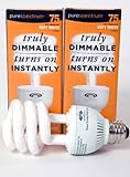 IMAGE OF PureSpectrum 20W Fully Dimmable Spiral CFL(2 Pack) 2700K 6000 hours (75W Equivalent)
