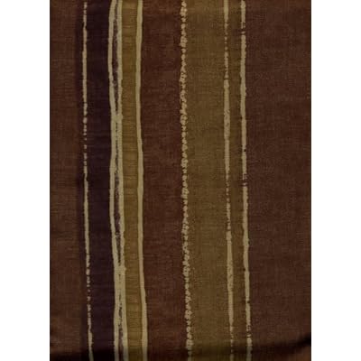 Gold and Brown Striped Shower Curtain