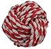 Amazing Pet Products Rope Dog Toy, 3.75-Inch Rope Ball, Red