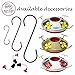 Best Home Products Hummingbird Feeder, Blown Glass, Candy Apple, 24 ounces