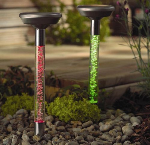 2x GARDMAN COLOUR CHANGING SOLAR GARDEN BUBBLE LIGHTS