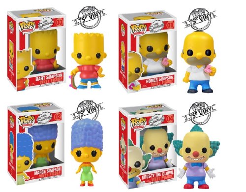 Funko Pop Simpsons 4 Piece Vinyl 4