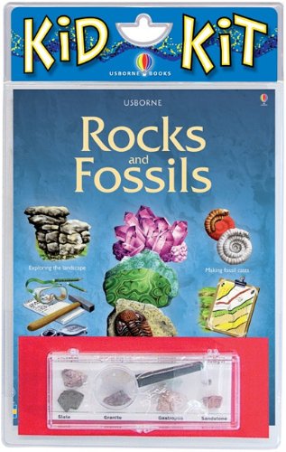 Rocks and Fossils Kid Kit [With Box Containing Rocks and Magnifying Glass] (Usborne Kid Kits)