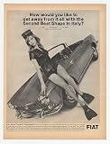 1966 Fiat 1500 Spider Convertible Lady Wetsuit Diver Print Ad (13488)
