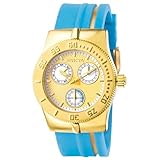 Invicta Women's 5917 Lady Wildflower Collection Gold-Tone Stainless Steel Light Blue Watch