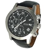 * NEW GUESS MEN WATCH * U12574G1 * Chronograph * Black Leather Band