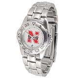 Nebraska Cornhuskers NCAA Sport Ladies Watch (Metal Band)