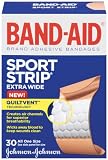 Band-Aid Brand Adhesive Bandages, Sport Strip, Extra Wide, 30 Count (Pack of 2)