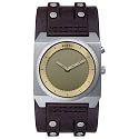 Fossil Men's Analog/Digital Brown Cuff Leather Watch #BG2171