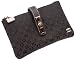 La Bagagerie Trousse Lb, Trousse 20x12 cm femme - Marron/Marron, Toile et cuir de vachette