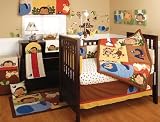 Kids Line Jungle 1-2-3 Six Piece Crib Bedding Set