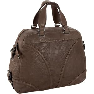 BCBG Max Azria Femme Fatale Medium Croc-Embossed Satchel