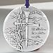 Hand Made in America For God So Loved Metal Bible Christmas Ornament