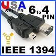 FoliumCEI Premium IEEE 1394 Firewire 400 iLink Cable 6 Pin to 4 Pin Length 6FT for PC Mac DV 6 Foot 6 Feet NOTE: Buy ONLY From Amazon Seller FOLIUMCEI for Genuine FOLIUMCEI Product