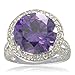 Sterling Silver Round-Shaped 12mm Purple Cubic title=