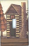 Carved LOG Cabin on Shelf Light Switch / Switchplate Cover