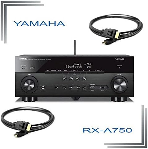 CYBER MONDAY RX-A750 7.2-channel home theater receiver rxa750 with Wi-Fi, Bluetooth, and Apple AirPlay and 2 x hdmi cables Bundle